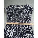 J.Crew  Womens Dress Size 4 White Blue Dot A Line Business Short Sleeve Cotton Photo 13