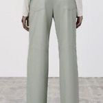 ZARA  faux leather high waisted trousers in sea green or light Mint green NEW Photo 2