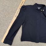 St. John Collection by Marie Gray Black Zip Up Button Close Collar Puff Sleeve 8 Photo 2