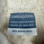 Carraig Donn Aran Sweater Size M/L Ireland Wool Fisherman Cable Knit Vintage Size M Photo 3