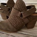 Suede Heeled Mules, Size 10 Brown Photo 0