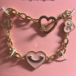 Juicy Couture  Gold and Pink Heart Bracelet Photo 0