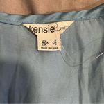 Kensie NEW Blue Satin 3/4 Sleeve Pleated Button Front Dress Size Small Photo 5