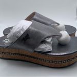 Karl Lagerfeld NWB  Women's Karsyn Platform Sandal size 9M EU 40 platform silver Photo 6