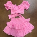 Pink Top and Skirt Set Size XS Photo 0