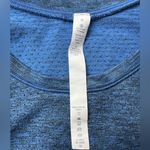 Lululemon  Women Cerulean Blue Black Breeze By Muscle Mesh Sleeveless Tank Top 8 Photo 2