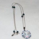 Ralph Lauren  .925 Stamped Faux Blue Topez/Sapphire Cameo Pendant Necklace Photo 7