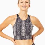 Varley  Lets Go Walker Snakeskin Racerback Sports Bra High Neck Light Support S Photo 0