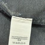 Free People  Black Distressed Denim Jacket with Knit Sleeves size M Photo 7