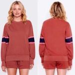 Sundry •. Marsala contrast 3 stripe sweatshirt Photo 1