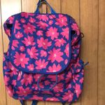Vera Bradley Pink Blue Floral Backpack Good Condition Photo 0