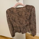 Lulus  Having A Moment Taupe Leopard Print Balloon Sleeve Top Photo 5