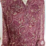 Rose + Olive  Dress Size Small Paisley 3/4 Sleeve Tie Waist Chiffon Ruffle Hem Photo 6