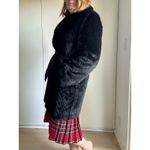 Hawke & Co Faux Fur and Suede Overcoat Size large Black Reversible Faux Mink Photo 7