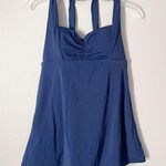 Spanx  Size 10 Blue Swim Suit Halter Neck Tie Swim Dress Photo 0
