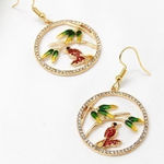 Funky Bird Earrings Gold Photo 0