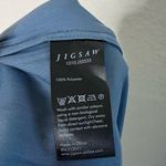 Jigsaw Blue Pleated Crinkle Satin Pull On Trousers Womens Pants Size 4 Photo 5