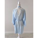 In bloom by jonquil OPHELIA LACE TRIM SATIN WRAP IN SILVER BLUE Size XS Photo 4