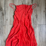 ZARA  Dress Mini Orange Satin Photo 1