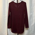 APT 9 Burgundy Red V Neck Oversized Sweater Small Photo 4