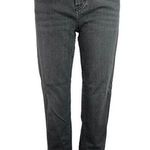 Massimo Dutti  Black Washed High Rise Denim Stretch Straight Leg Jeans Size 6 Photo 0