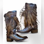 Corral  Fringe Brown Leather Boots Photo 0