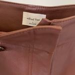 Aritzia Wilfred Free High Waisted Straight Leg Vegan Leather Pants in Chocolate Brown - 4 Photo 1