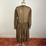 Vince Starry Dot Shirred Long Sleeve Dress Photo 6