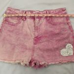 Windsor Denim Pink Shorts with Heart Detail woman’s size large Photo 3