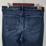 American Eagle  18 Long 36x30 Distressed High Rise Dark Wash Raw Hem Jeans Photo 5