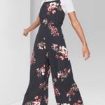 Wild Fable Black Floral Spaghetti Strap Pants Jumpsuit Women’s Size Medium Photo 0