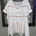 Blu Pepper Perch taupe/brown baby doll top Photo 3