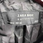 ZARA Black Vegan Leather Moto Jacket Asymmetrical Zipper Edgy Womens Small Photo 6