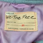 Free People  We The Free Down For You Turquoise Combo Plaid Shacket Shirt Photo 3