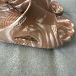 Crocs Mellow Recovery Marbled Cognac Comfort Slides Sandals Mens 10 Womens 12 Photo 2