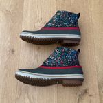 Eddie Bauer The Great +  Rain Booties Floral Size 9 Green Red Yellow Photo 4