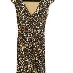 Evan Picone  Black Label Women's Sleeveless Animal Print Wrap Dress Photo 4