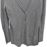 J. Jill Gray Waffle Knit Button Cardigan Grandma Sweater Size Small Cottage Core Photo 2