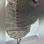 Linda Dano Pleated Shawl Black/Gold Accordion Lurex Scarf New Deadstock Gold Photo 2