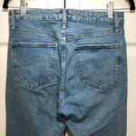 ZARA Light Wash High Rise Raw Hem Jeans Size US 8 Photo 4