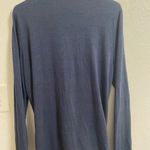 Loft  Size L Blue Wrap Sweater Wool Blend Loose Fit V Neck Long Sleeves Photo 4