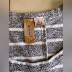 MISIA STRIPED SHIRT gray/white stripes 3/4 sleeve top pocket buttons at back L Gray Size L Photo 15