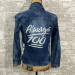 Thrill Denim Distressed Always 100 Jean Jacket Blue Size M Photo 2