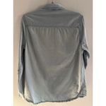 ZARA  Button Down Womens Medium Light Denim Pearl Snap Western Festival Boho Photo 1