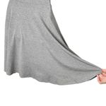 LuLaRoe Nicole Solid Gray Elbow Sleeve Fit & Flare Dress Photo 8