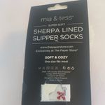 Mia &Tess Christmas Holiday Candy Cane Fair Fleece Sherpa Slipper Socks Women’s Red Photo 4