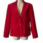 Vintage Red Velvet Blazer Size 10 Photo 1