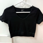 Sommer Ray Pre-owned  Black Workout Crop Top Short Sleeve Size Medium Photo 0