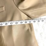 BCBGMAXAZRIA NEW  Latte Tan Faux Vegan Leather Oversized Fit Minimalist Blazer L Photo 7