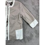 Chico's NWT  Linen Animal RV Lynette Jacket Tibet Taupe SizeL Reversible Photo 13